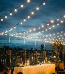Solar Powered Outdoor String Lights with G40 Bulbs