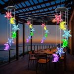Dremisland Solar Star Moon Wind Chimes for Gardens