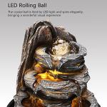 Indoor Water Fountain with LED Light and Rolling Ball