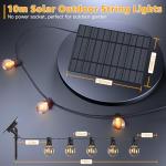 Solar LED Outdoor String Lights with Remote 10m
