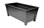 4 Black Gros Trough Planters 55cm