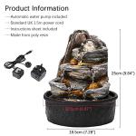 Indoor Water Fountain with LED Light and Rolling Ball