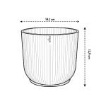 Elho Vibes Fold Round Flower Pot – White