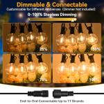 50FT LED Outdoor String Lights for Garden Decor