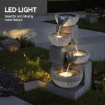 4-Tier Solar Water Fountain with LED Lights