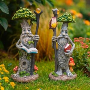 Set of Two Weatherproof Garden Ornaments Statues