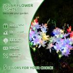 2 Pack Solar Flower Lights for Yard Decor