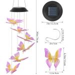 Butterfly Solar Wind Chimes for Garden Decor