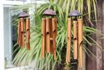 Hand Carved Bamboo Wind Chime - 35cm