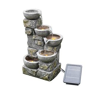 Solar-Powered 4-Tier Garden Water Fountain