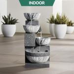 4-Tier Solar Water Fountain with LED Lights