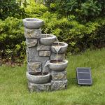 Solar-Powered 4-Tier Garden Water Fountain
