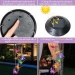 Butterfly Solar Wind Chimes for Garden Decor