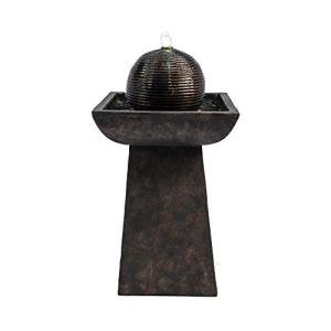 Modern Outdoor Sphere Water Fountain with Lights