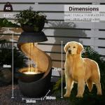 Modern LED Resin Waterfall Fountain for Garden