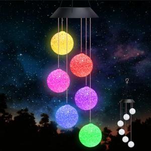 Color Changing LED Solar Wind Chimes Light