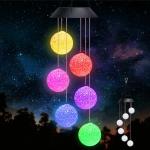Color Changing LED Solar Wind Chimes Light