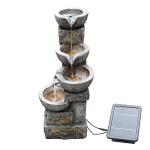 Solar-Powered 4-Tier Garden Water Fountain