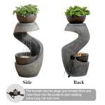 Modern LED Resin Waterfall Fountain for Garden