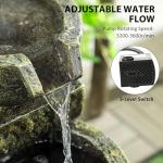 4-Tier Outdoor Stone Look Water Fountain