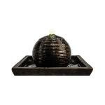 Modern Outdoor Sphere Water Fountain with Lights