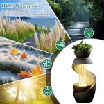 Modern LED Resin Waterfall Fountain for Garden