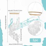 28" White Shell Wind Chime with Bamboo Rings