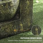 4-Tier Outdoor Stone Look Water Fountain