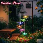 Solar Dragonfly Wind Chimes for Garden Decor