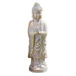 Buddha Statue Garden Decor, Gold Effect, 46cm