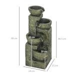 4-Tier Outdoor Stone Look Water Fountain