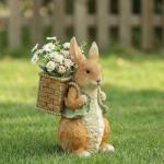 Rabbit Statue Garden Ornament for Outdoor Decor