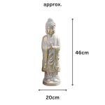 Buddha Statue Garden Decor, Gold Effect, 46cm