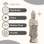 Buddha Statue Garden Decor, Gold Effect, 46cm
