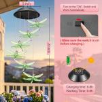 Solar Dragonfly Wind Chimes for Garden Decor