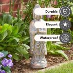 Buddha Statue Garden Decor, Gold Effect, 46cm