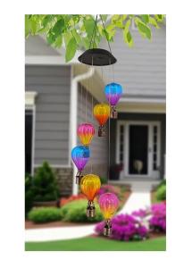 Solar Hot Air Balloon LED Garden Wind Chime