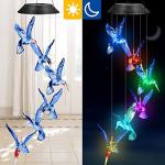 Color-Changing Solar Hummingbird Wind Chimes