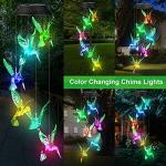 Solar Hummingbird Wind Chime with Color Changing Lights
