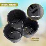 GEEZY Stackable Black Flower Pot Set of 4