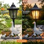 Solar Duck Statue Planter for Garden Décor