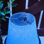 Set of 4 Marine Blue Round Outdoor Planters