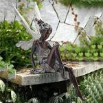 5.5-Inch Sitting Fairy Garden Statue Decor