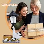 Solar Duck Statue Planter for Garden Décor