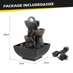 Colorful Tabletop Water Fountain with Light and Crystal Ball