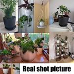 Set of 3 Modern Black Plant Pots with Drainage