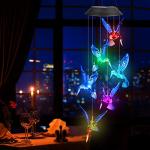 Color-Changing Solar Hummingbird Wind Chimes