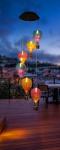 Solar Hot Air Balloon LED Garden Wind Chime