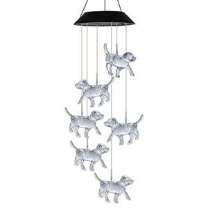 Solar Color Changing Dog Wind Chime Light