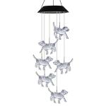 Solar Color Changing Dog Wind Chime Light